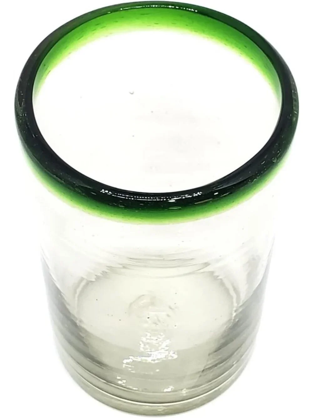 Emerald Green 14 oz Recycled Drinking Glasses Set of 6 - Lead-Free, Toxin-Free
